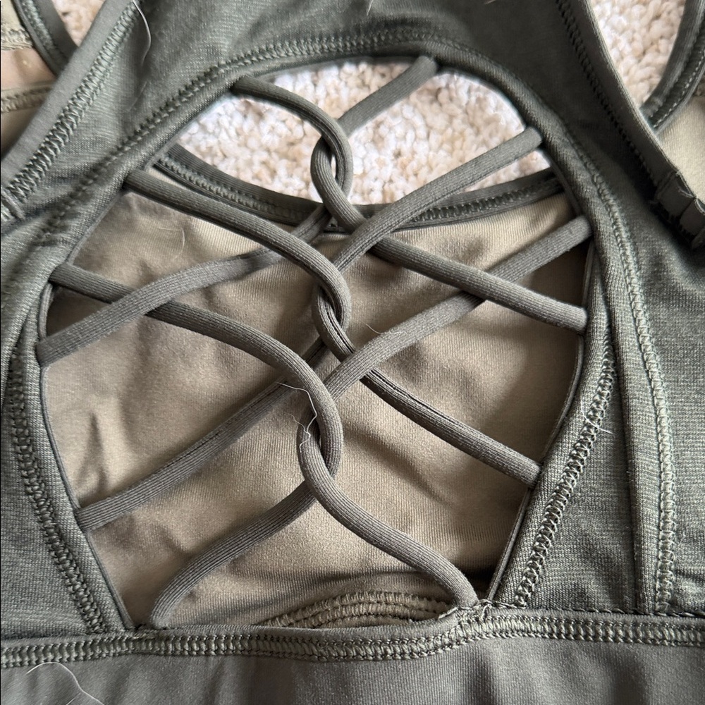 lululemon athletica Dark olive Green Sports Bra size 4 - Picture 7 of 11